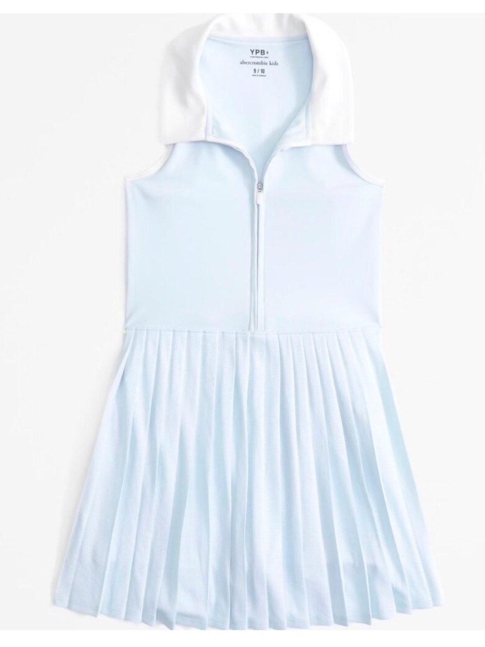 abercrombie Fitch YPB Light Blue Sleeveless Pleated Mini Dress Size 9/10
